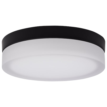 Nuvo Pi, 9 Inch LED Flush Mount, Black Finish, Frosted Etched Glass, CCT Selectable, 120 Volts 62/568